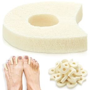 TrelaCo Foam Toe Separators Toe Spacers for Corn Relieves,1/4 Inch,Pain from Bunions, Toe Overlap, Blister and Hammer Toe Relief(30 Pcs)