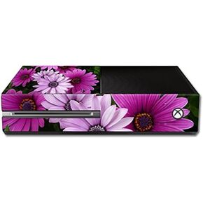 MightySkins Skin Compatible with Microsoft Xbox One - Purple Flowers | Protective, Durable, and Unique Vinyl Decal wrap Cover | Easy to Apply, Remove, and Change Styles | Made in The USA