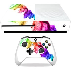 MightySkins Skin Compatible with Microsoft Xbox One S - Rainbow Smoke | Protective, Durable, and Unique Vinyl Decal wrap Cover | Easy to Apply, Remove, and Change Styles | Made in The USA