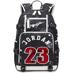 Basketball Player 23 Student School Bag, Laptop Backpack, Ultra-Light Travel Bag, For Men And Women (Red2)