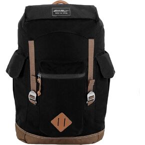 Eddie Bauer Bygone Backpack with Exterior Pockets and Laptop Compatible Sleeve, Light Heather Grey, 30L