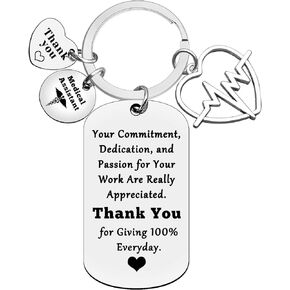 Xiahuyu Medical Assistant Gift Keychain Medical Assistant Appreciation Gift Medical Assistant Week Gift Christmas Birthday Leaving Retirement Thank You Gift for Medical Assistant