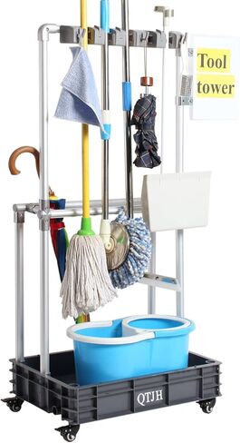 أداة تنظيف برج ممسحة حامل مظلة حامل، أداة تنظيف تخزين أداة استنزاف أداة شماعات 5S الظل المجلس in Kuwait