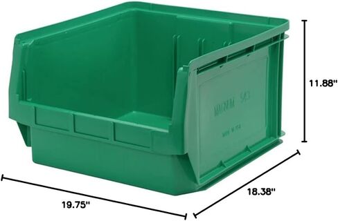 Quantum Storage QMS543BL Magnum Heavy Duty Plastic Storage Bin, 19-3/4" x 18-3/8" x 11-7/8", Blue in Saudi Arabia