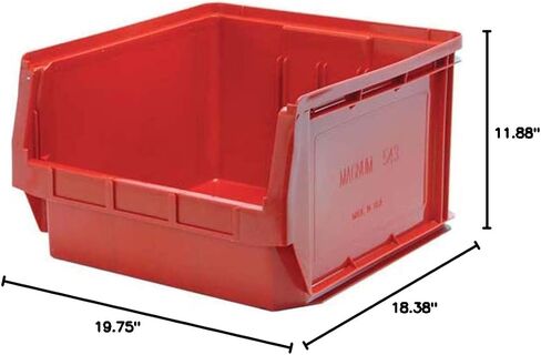 Quantum Storage QMS543BL Magnum Heavy Duty Plastic Storage Bin, 19-3/4" x 18-3/8" x 11-7/8", Blue in Saudi Arabia