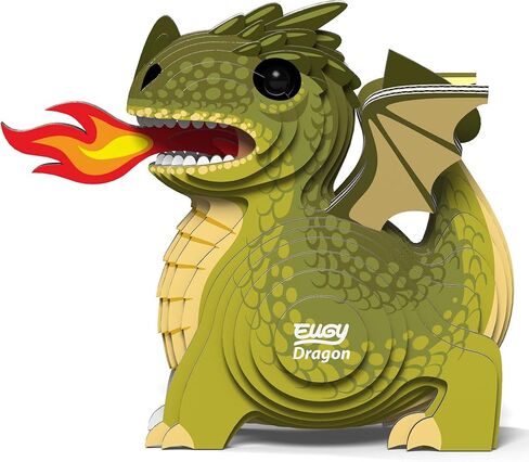 أحجية Eugy Dragon ثلاثية الأبعاد، 26 قطعة ألغاز تعليمية صديقة للبيئة للأولاد والبنات والأطفال من سن 6 سنوات فما فوق. in Kuwait