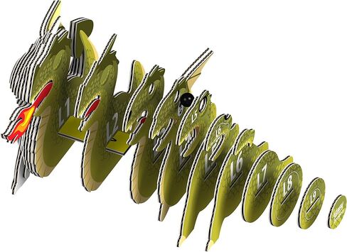 أحجية Eugy Dragon ثلاثية الأبعاد، 26 قطعة ألغاز تعليمية صديقة للبيئة للأولاد والبنات والأطفال من سن 6 سنوات فما فوق. in Kuwait