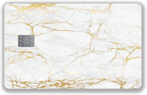 White Marble Small Chip Credit Card Stickers Slim Waterproof Anti-Wrinkling Removable Vinyl Decals Debit Card Skin Cover in Saudi Arabia