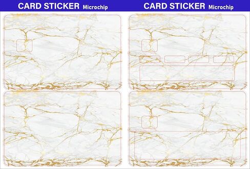 White Marble Small Chip Credit Card Stickers Slim Waterproof Anti-Wrinkling Removable Vinyl Decals Debit Card Skin Cover in Saudi Arabia