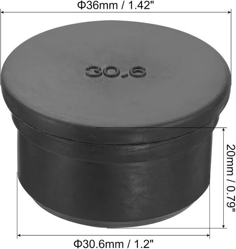 MECCANIXITY Rubber Solid Plug Soft Flexible Stopper for 11-12mm Hole Black 8Pcs in Saudi Arabia