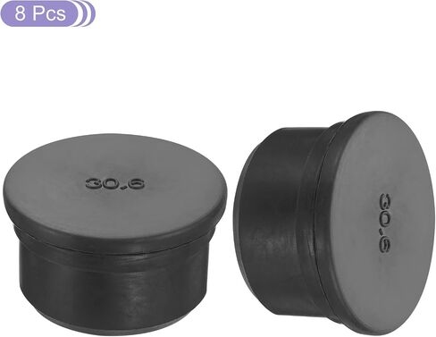 MECCANIXITY Rubber Solid Plug Soft Flexible Stopper for 11-12mm Hole Black 8Pcs in Saudi Arabia