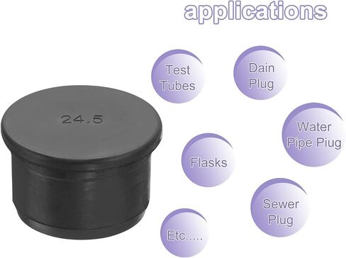 MECCANIXITY Rubber Solid Plug Soft Flexible Stopper for 11-12mm Hole Black 8Pcs in Saudi Arabia