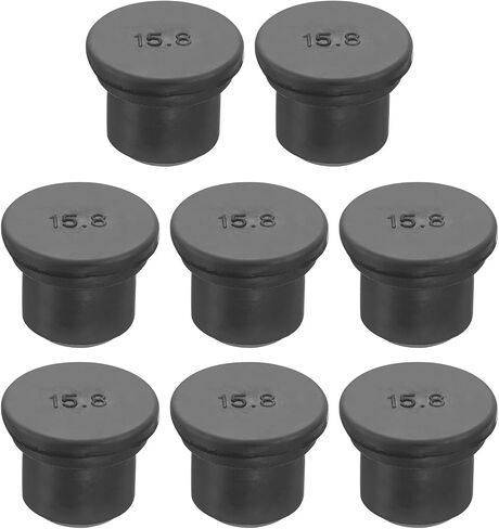 MECCANIXITY Rubber Solid Plug Soft Flexible Stopper for 11-12mm Hole Black 8Pcs in Saudi Arabia