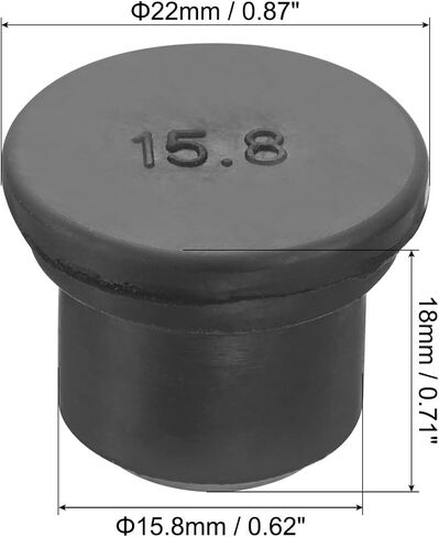 MECCANIXITY Rubber Solid Plug Soft Flexible Stopper for 11-12mm Hole Black 8Pcs in Saudi Arabia