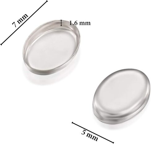 12 قطعة إعداد بيضاوي 925 من الفضة الإسترليني 5 × 7 مم نتائج كوب الحافة للخواتم والمعلقات والأقراط الساحرة in Kuwait