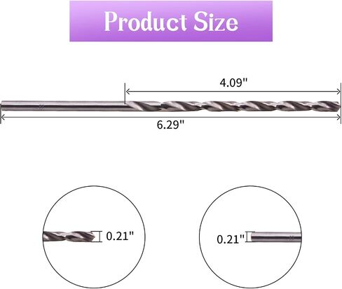 PENCK Long Drill Bit 5mm for Wood - 160mm Length Twist Drill Bits Straight Shank High Speed Steel Drill Bit Tool for Hardened Metal Plastic, 4pcs in Saudi Arabia