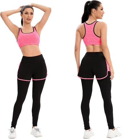 ZETIY Women's 5pcs Sport Suits Fitness Yoga Running Athletic Tracksuits in Saudi Arabia