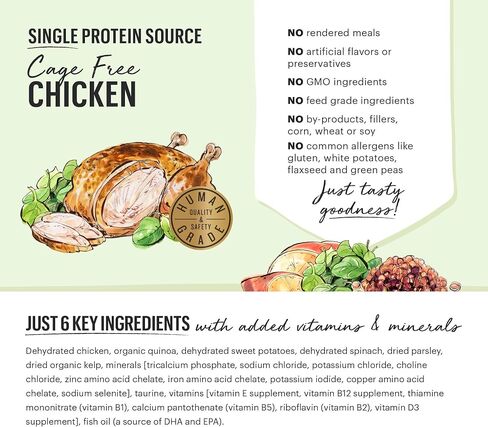 The Honest Kitchen Wholemade 6 Ingredient Grain Free Fish Recipe, Human Grade Dehydrated Dog Food, Allergy Friendly, Digestion Support, Topper for Dry or Wet Dog Food, 10 lb Box Makes 40 lbs in Kuwait