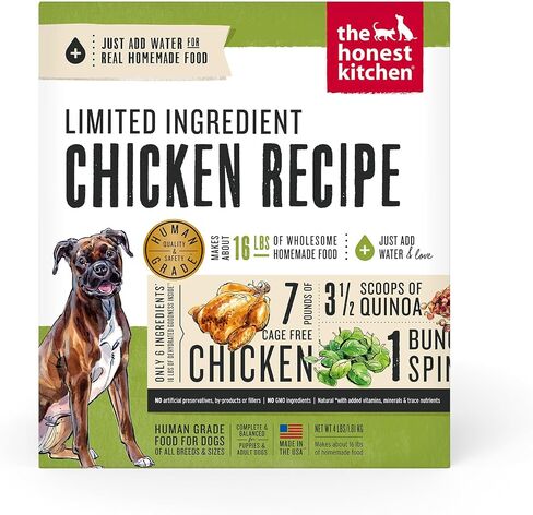 The Honest Kitchen Wholemade 6 Ingredient Grain Free Fish Recipe, Human Grade Dehydrated Dog Food, Allergy Friendly, Digestion Support, Topper for Dry or Wet Dog Food, 10 lb Box Makes 40 lbs in Kuwait