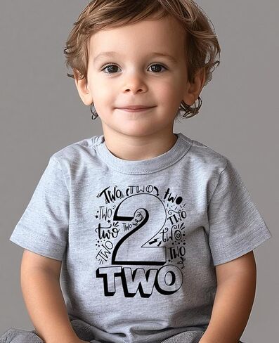 2nd Birthday Tee Shirt Toddler Boy Two Year Old Birthday Tshirt Outfit in Saudi Arabia