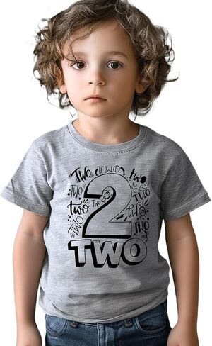 2nd Birthday Tee Shirt Toddler Boy Two Year Old Birthday Tshirt Outfit in Saudi Arabia