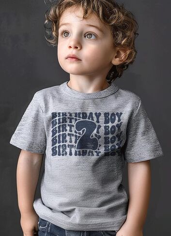 2nd Birthday Tee Shirt Toddler Boy Two Year Old Birthday Tshirt Outfit in Saudi Arabia
