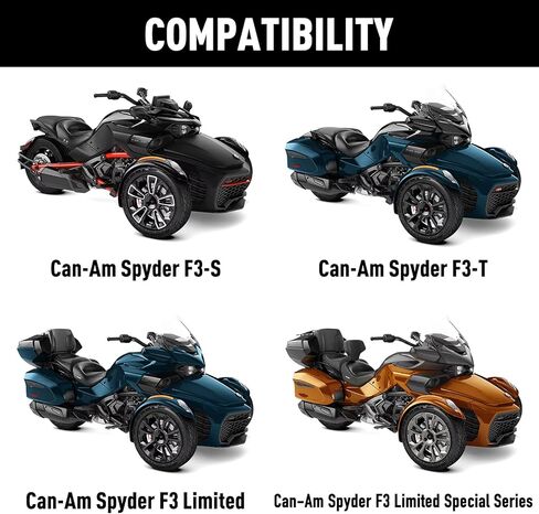 أضواء حلقة العجلة تناسب جميع موديلات Cam-Am Spyder F3 2017-2024 Spyder F3-S F3-T F3 مصابيح LED ملونة للمطاردة المحدودة مع بلوتوث وجهاز تحكم عن بعد in Kuwait