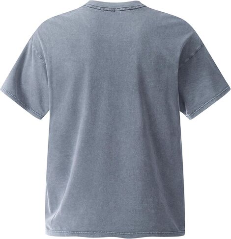 Men's Cross Pattern &Saint Letter Print T-Shirt Oversized Washed Cotton Casual Hip Hop Short Sleeve in Saudi Arabia