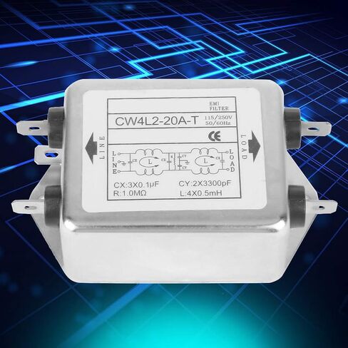 Power EMI Filter, Universal Power Filter Terminal CW4L2-20AT 20A Power Wire Filter, for Treadmills 115V/250V 20A Digital Devices 50/60Hz in Saudi Arabia