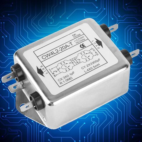 Power EMI Filter, Universal Power Filter Terminal CW4L2-20AT 20A Power Wire Filter, for Treadmills 115V/250V 20A Digital Devices 50/60Hz in Saudi Arabia