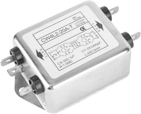 Power EMI Filter, Universal Power Filter Terminal CW4L2-20AT 20A Power Wire Filter, for Treadmills 115V/250V 20A Digital Devices 50/60Hz in Saudi Arabia