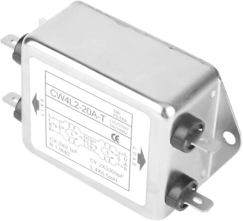 Power EMI Filter, Universal Power Filter Terminal CW4L2-20AT 20A Power Wire Filter, for Treadmills 115V/250V 20A Digital Devices 50/60Hz in Saudi Arabia