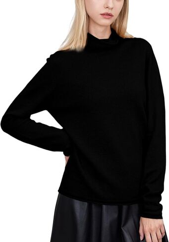 Women's Long Sleeve Sweater, 100% Wool Soft Pullover Sweater, Casual Knit Shirts Tops for Women in Saudi Arabia
