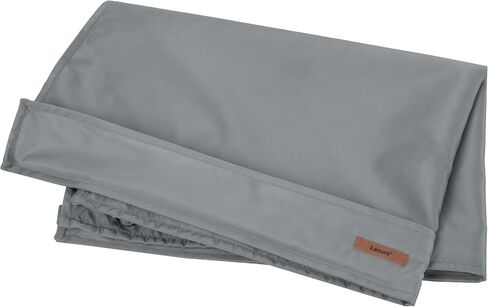 Lesure Dog Bed Cover Flannel - Small Dog Bed Washable Removable Cover, Plush Fleece Replacement Cover for Orthopedic Pet Mad Beds, 24x18x3 Inches Grey in Saudi Arabia
