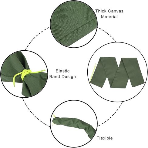 CEE 3 عبوات من أكياس الرمل القماشية الطويلة مقاس 6.30 × 5 أقدام أكياس رمل حاجزة لمياه الفيضانات، أكياس سميكة قابلة لإعادة الاستخدام مع شريط مطاطي للتحكم في نوافذ أبواب المرآب في موسم الأمطار والثلج والأعاصير، أخضر in Kuwait