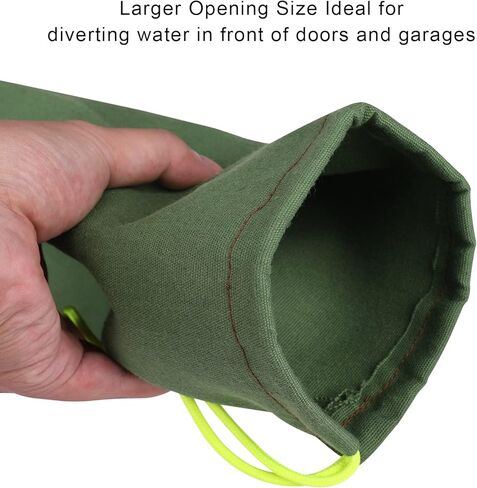 CEE 3 عبوات من أكياس الرمل القماشية الطويلة مقاس 6.30 × 5 أقدام أكياس رمل حاجزة لمياه الفيضانات، أكياس سميكة قابلة لإعادة الاستخدام مع شريط مطاطي للتحكم في نوافذ أبواب المرآب في موسم الأمطار والثلج والأعاصير، أخضر in Kuwait