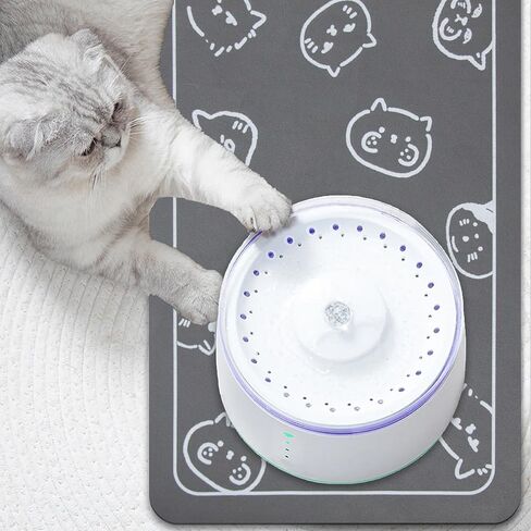بساط YCT لتغذية الحيوانات الأليفة من جلد الأرض الدياتومي، بساط غير قابل للانزلاق للقطط والكلاب، فائق الامتصاص وخالي من البقع، بساط للراحة والنوم، مع شعار بصمات الأقدام، 18.1 × 11.8 بوصة، رمادي داكن in Kuwait