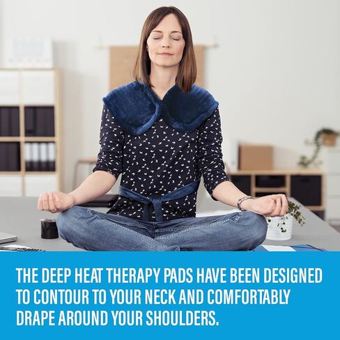وسادة تدفئة كبيرة جدًا للظهر والأكتاف والرقبة مقاس 24 بوصة × 33 بوصة، غلاف تسخين سريع مع إيقاف تلقائي للظهر والرقبة والكتف والبطن وتخفيف آلام الخصر، خيار جاف/رطب (كحلي) in Kuwait