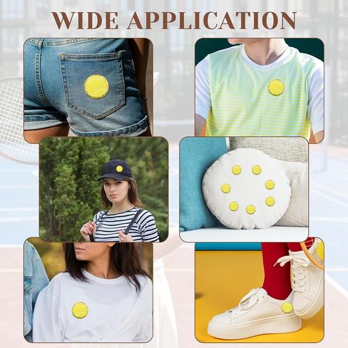 8 PCS Yellow Tennis Patches Iron on Chenille Patches Sports Iron on Patches Gold Edges Sport Sew On Cloth Embroidered Patches Tennis Applique Tennis Iron On Patches for DIY Clothing Repair Decorative in Saudi Arabia