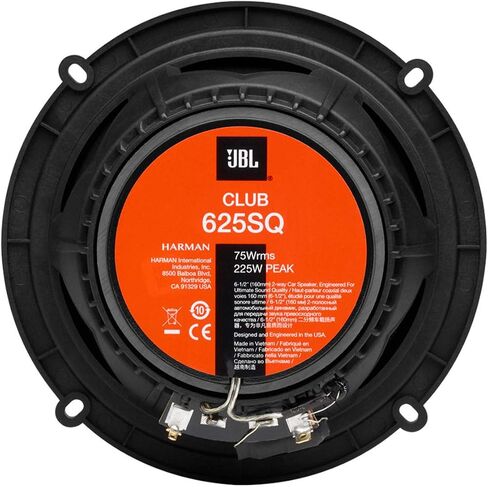JBL Club 625SQ - 6.5 بوصة، مكبر صوت سيارة عالي الأداء ثنائي الاتجاه in Saudi Arabia
