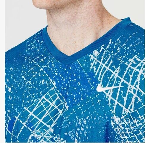 Nike Men’s Court Victory Tennis Shirt L Blue White in Saudi Arabia