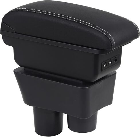 Car Armrest Box for Nissan Versa/Note 2012-2019 Center Console Storage Arm Rest Organizer Automotive Armrests Accessories (Black Line) in Saudi Arabia