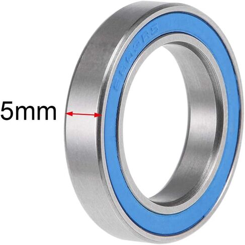 uxcell 696-2RS Deep Groove Ball Bearings 6mm x 15mm x 5mm Double Sealed Chrome Steel Blue Cover P6(ABEC3) 10pcs in Saudi Arabia