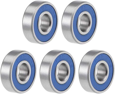 uxcell 696-2RS Deep Groove Ball Bearings 6mm x 15mm x 5mm Double Sealed Chrome Steel Blue Cover P6(ABEC3) 10pcs in Saudi Arabia