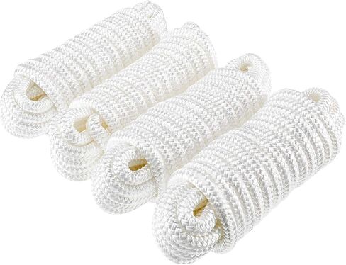 خطوط قفص الاتهام مصنوعة من النايلون المضفر المزدوج من Amarine بقوة 4840 رطلاً قوة الكسر (الطول: 20 قدمًا العمق: 1/2 بوصة العيينة: 12 بوصة) 2 حزمة من خطوط رصيف القوارب البحرية بحبل الإرساء حد حمل العمل: 968 رطلاً in Saudi Arabia