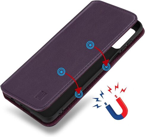 Classic Series 2.0 - Real Leather Book Wallet Case Cover for Motorola Moto G100, Real Leather Design with Card Slot, Magnetic Closure and Built in Stand - Black in Saudi Arabia