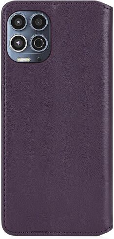Classic Series 2.0 - Real Leather Book Wallet Case Cover for Motorola Moto G100, Real Leather Design with Card Slot, Magnetic Closure and Built in Stand - Black in Saudi Arabia