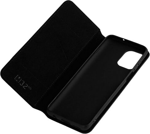 Classic Series 2.0 - Real Leather Book Wallet Case Cover for Motorola Moto G100, Real Leather Design with Card Slot, Magnetic Closure and Built in Stand - Black in Saudi Arabia
