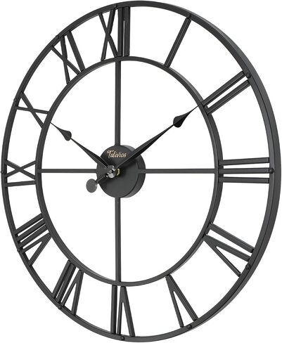 Large 16In Wall Clock,Vintage Farmhouse Wall Decor,Boho Metal Wall Art,Home Decor for Living Room, Kitchen,Bedroom, Office,Suitable for Room Decor&Wall Decor in Saudi Arabia