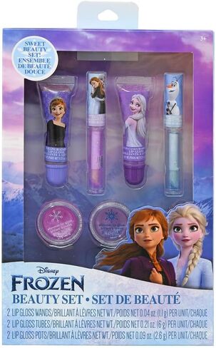 Disney Classic Frozen Beauty Bundle and Tote Bag- Includes Medium Eco-Friendly Reusable Tote Bag with Frozen II Charm Bracelet and 6 Piece Lip Gloss Set in Saudi Arabia